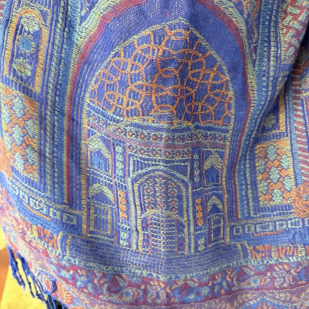 Jerusalem 100% Cashmere Pashmina Scarf Mosque Art Shawl Winter Gift 70x27